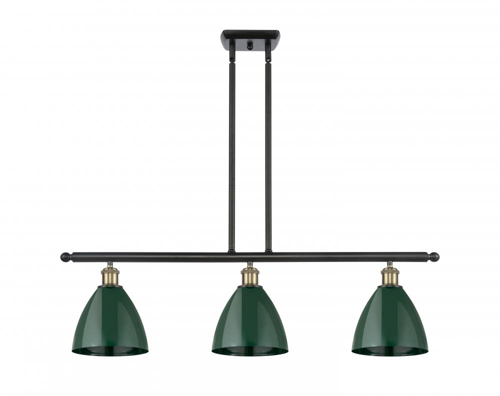 Plymouth - 3 Light - 36 inch - Black Antique Brass - Stem hung - Island Light