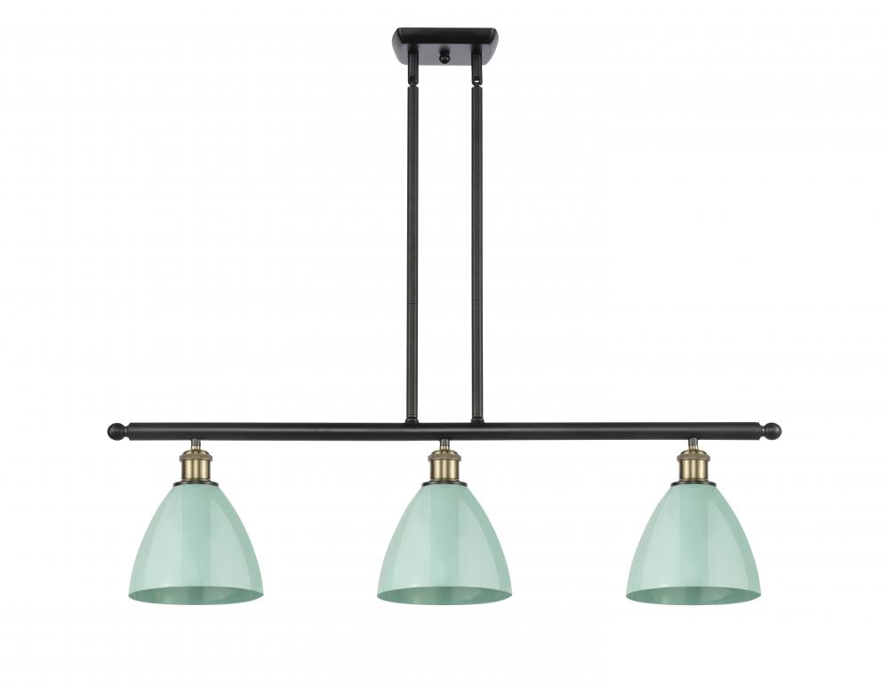 Plymouth - 3 Light - 36 inch - Black Antique Brass - Stem hung - Island Light