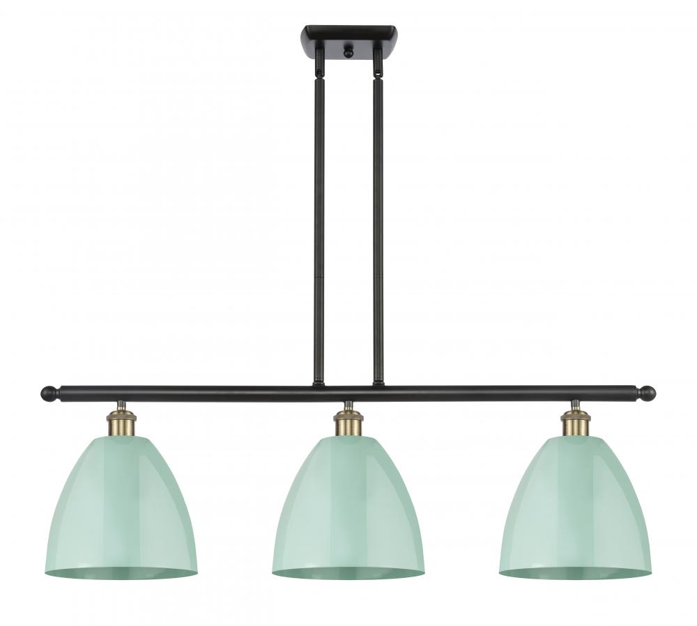 Plymouth - 3 Light - 36 inch - Black Antique Brass - Stem hung - Island Light