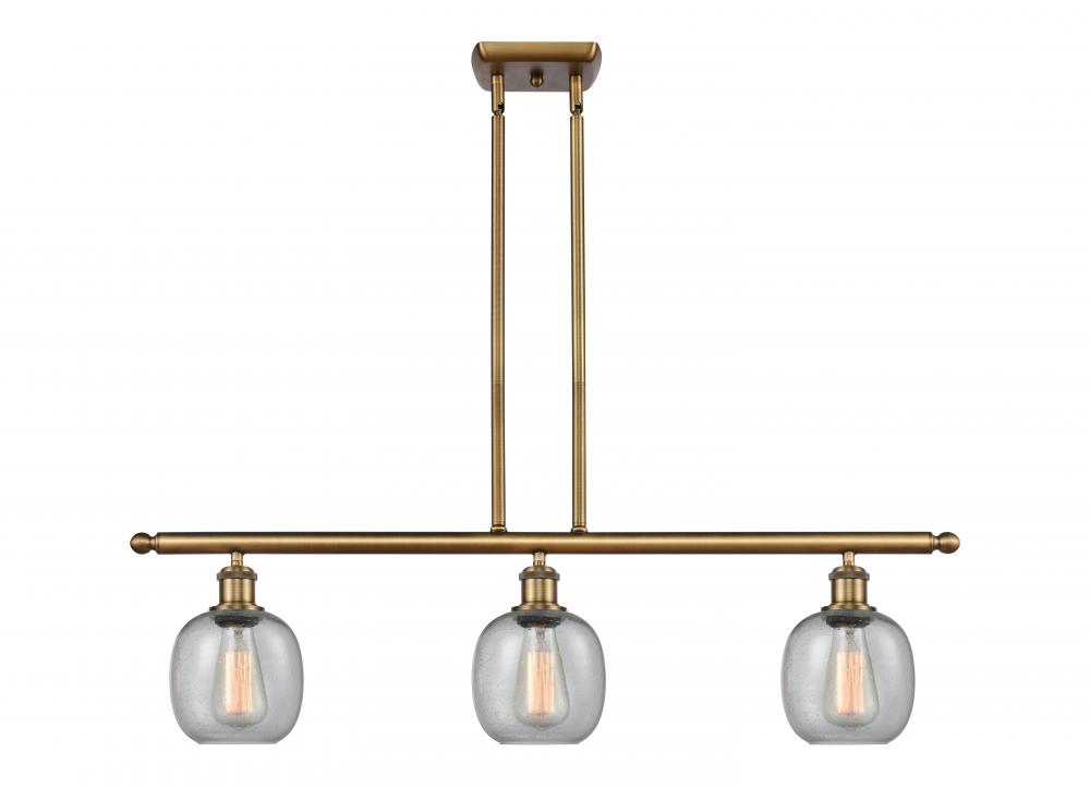 Belfast - 3 Light - 36 inch - Brushed Brass - Stem hung - Island Light