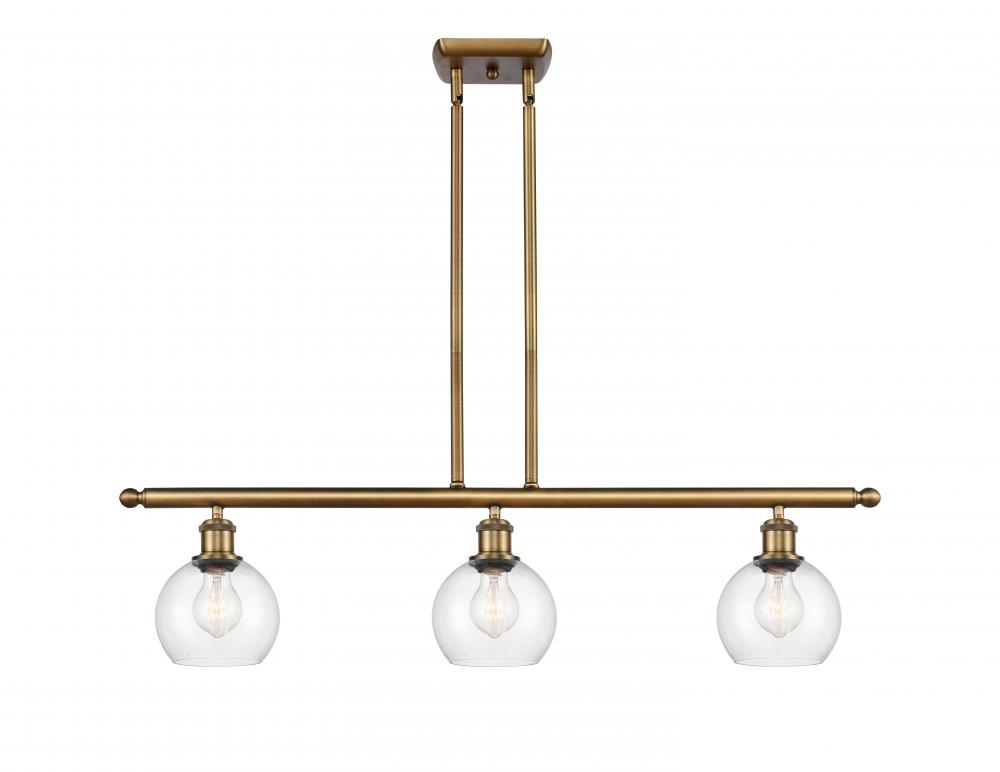 Athens - 3 Light - 36 inch - Brushed Brass - Stem hung - Island Light