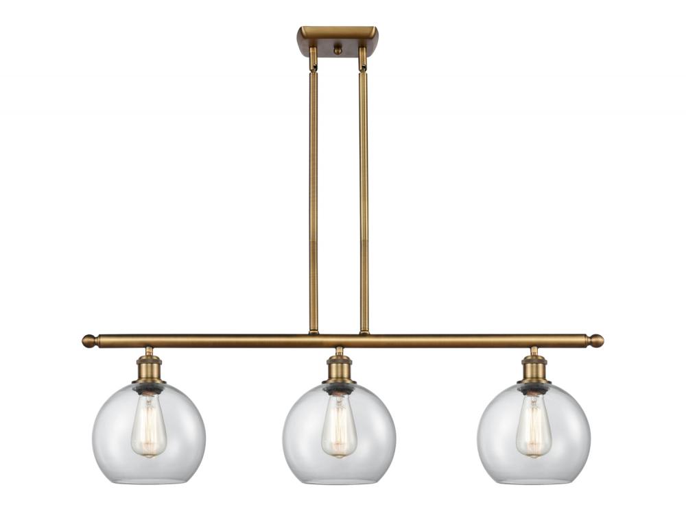 Athens - 3 Light - 36 inch - Brushed Brass - Stem hung - Island Light