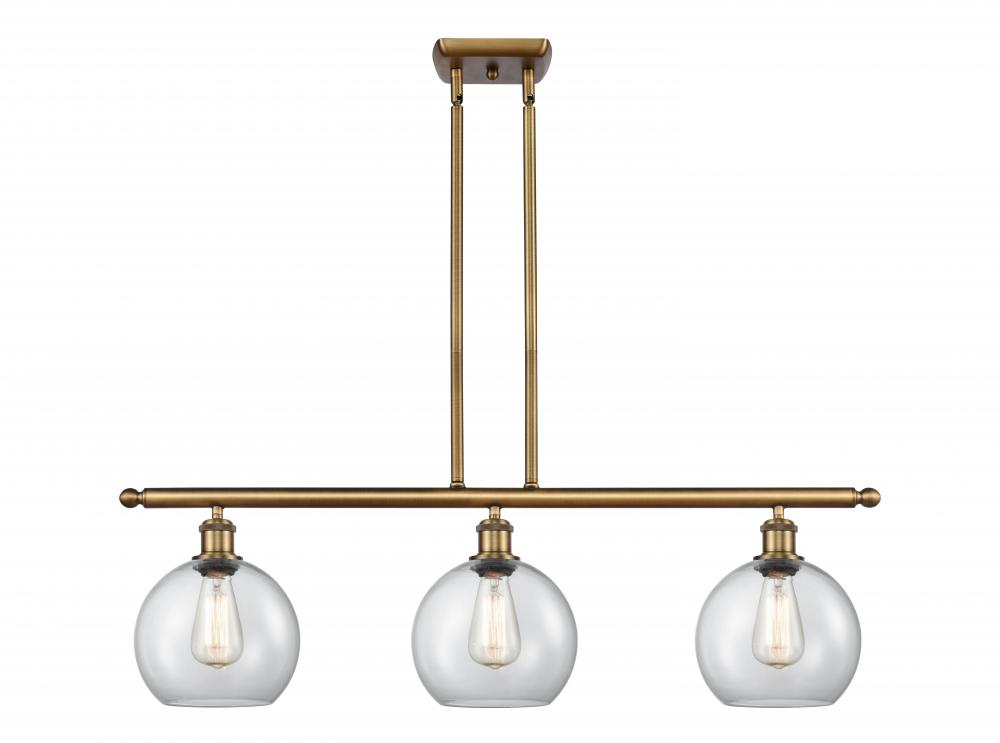 Athens - 3 Light - 36 inch - Brushed Brass - Stem hung - Island Light