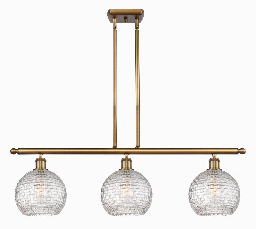 Athens - 3 Light - 36 inch - Brushed Brass - Stem hung - Island Light