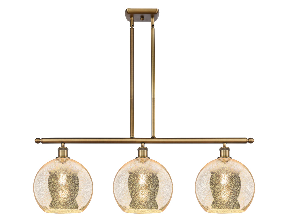 Athens - 3 Light - 37 inch - Brushed Brass - Stem Hung - Island Light