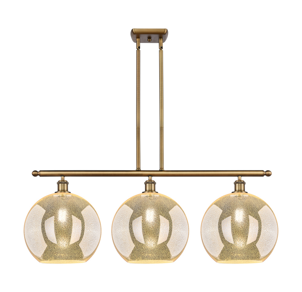 Athens - 3 Light - 38 inch - Brushed Brass - Stem Hung - Island Light