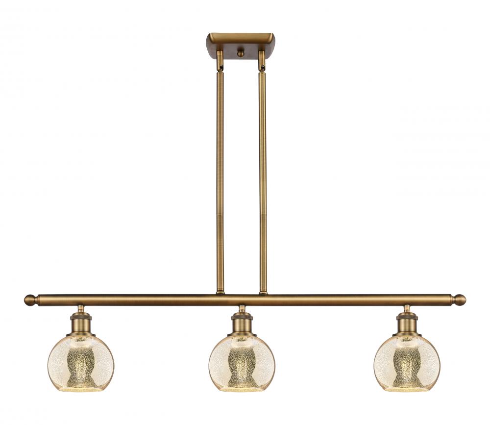 Athens - 3 Light - 36 inch - Brushed Brass - Stem hung - Island Light