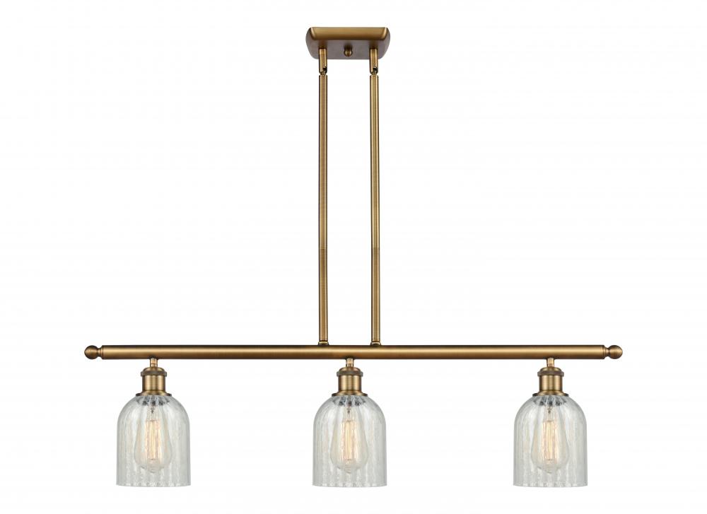 Caledonia - 3 Light - 36 inch - Brushed Brass - Stem hung - Island Light
