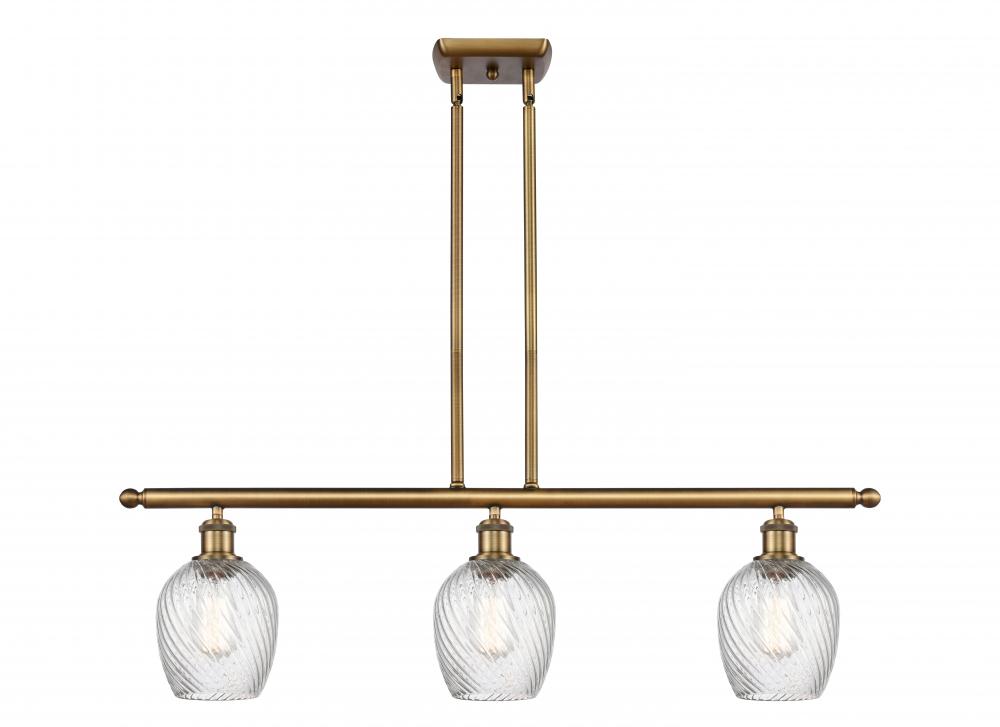 Salina - 3 Light - 36 inch - Brushed Brass - Stem hung - Island Light