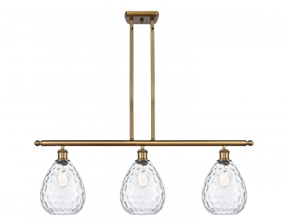 Waverly - 3 Light - 36 inch - Brushed Brass - Stem hung - Island Light