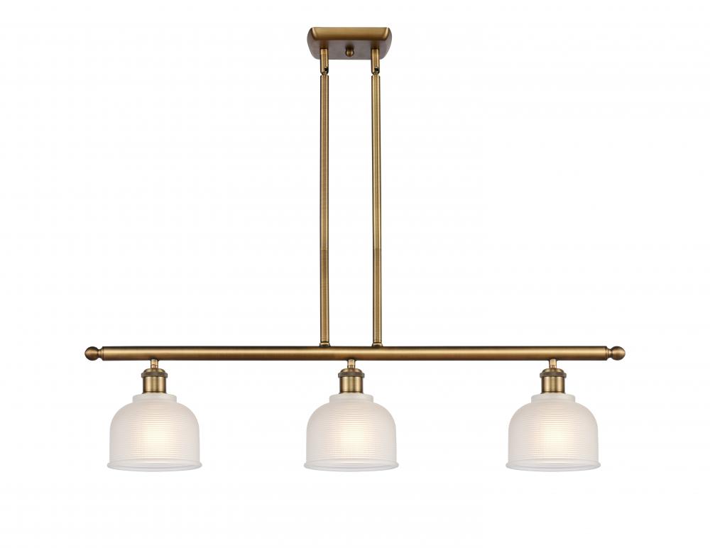 Dayton - 3 Light - 36 inch - Brushed Brass - Stem hung - Island Light