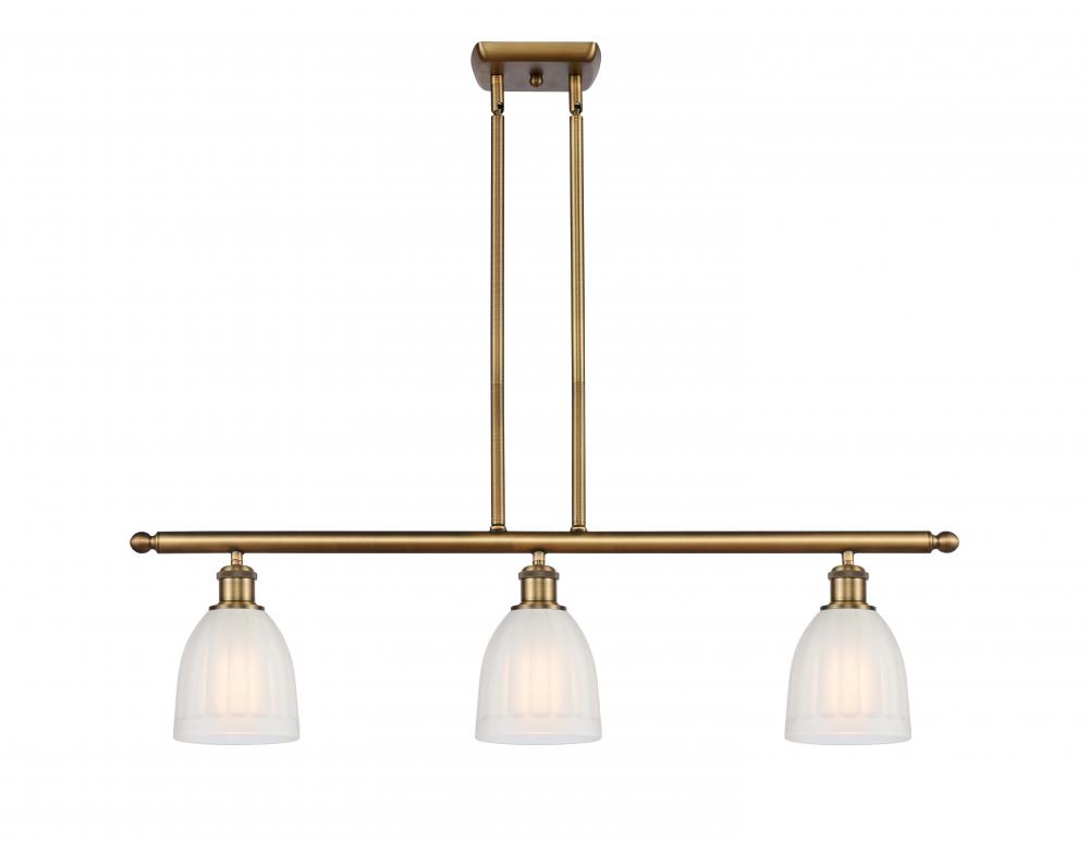 Brookfield - 3 Light - 36 inch - Brushed Brass - Stem hung - Island Light