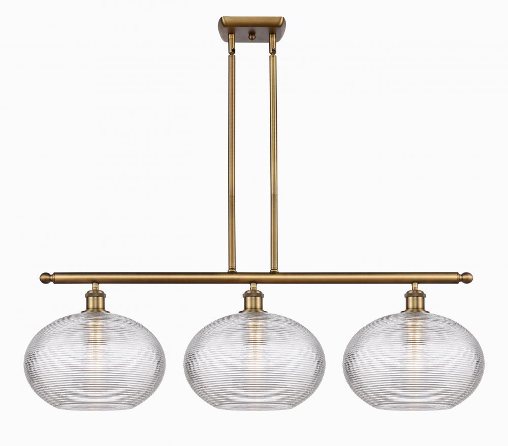 Ithaca - 3 Light - 39 inch - Brushed Brass - Stem hung - Island Light