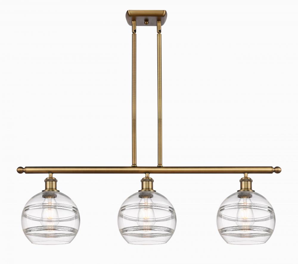 Rochester - 3 Light - 36 inch - Brushed Brass - Stem hung - Island Light