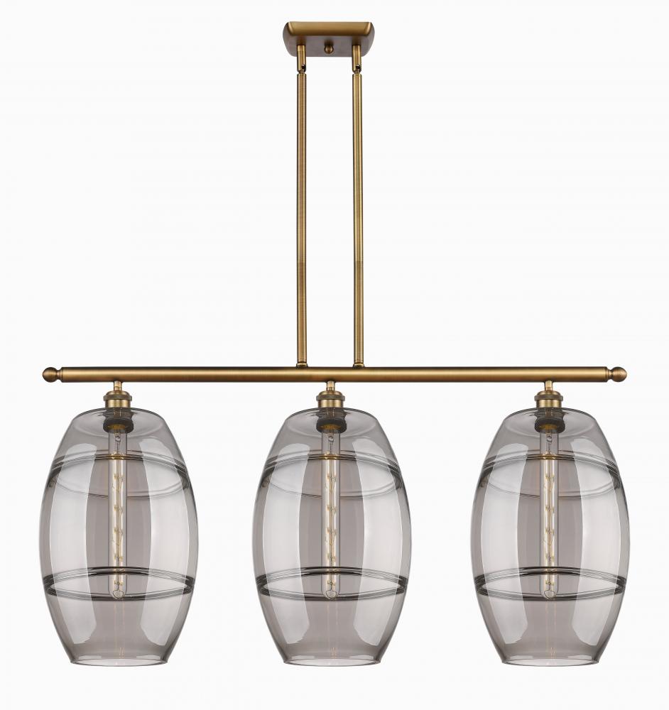 Vaz - 3 Light - 37 inch - Brushed Brass - Stem hung - Island Light