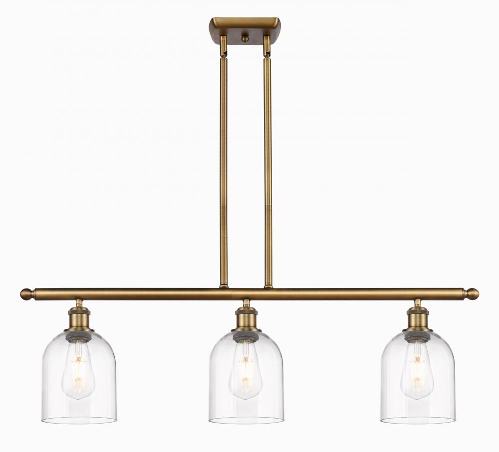 Bella - 3 Light - 36 inch - Brushed Brass - Stem hung - Island Light