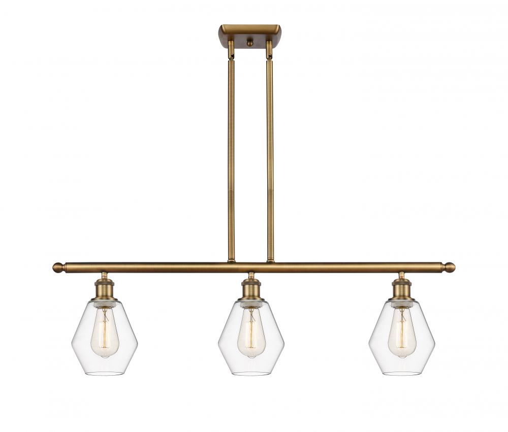 Cindyrella - 3 Light - 36 inch - Brushed Brass - Stem hung - Island Light