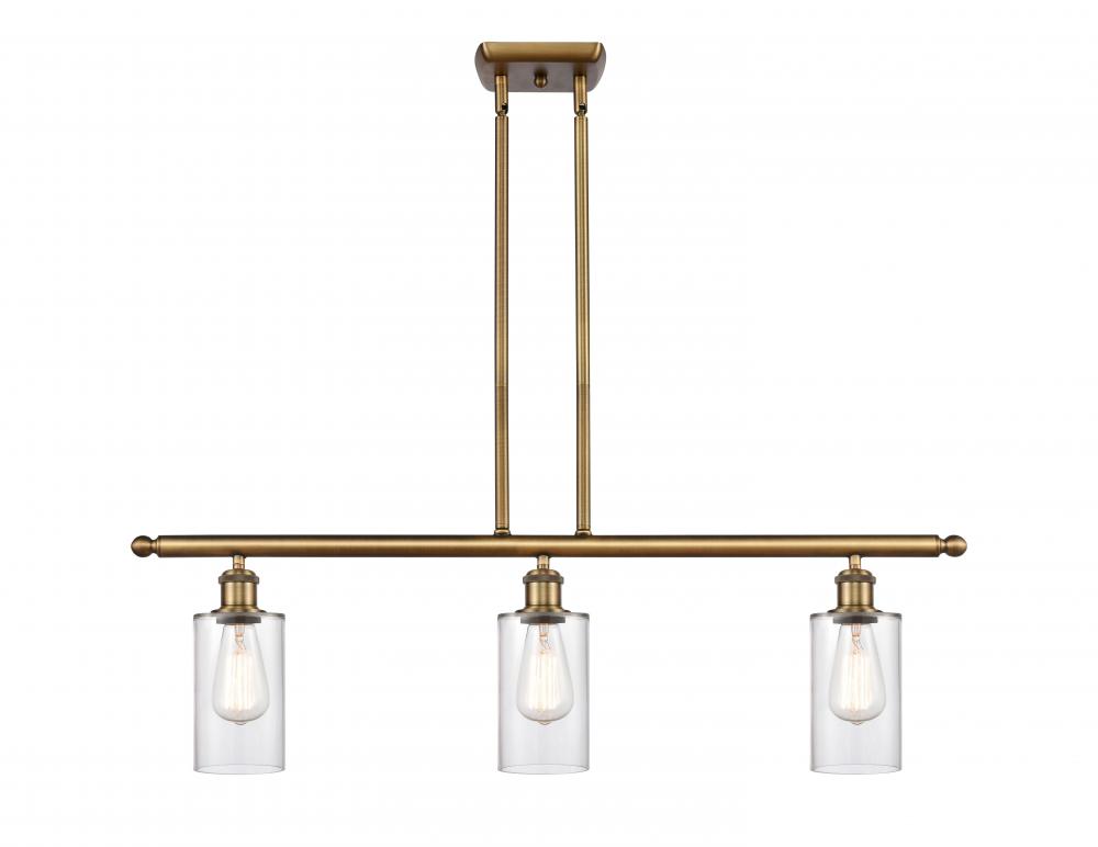 Clymer - 3 Light - 36 inch - Brushed Brass - Stem hung - Island Light