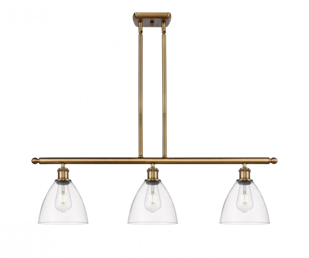 Bristol - 3 Light - 36 inch - Brushed Brass - Stem hung - Island Light