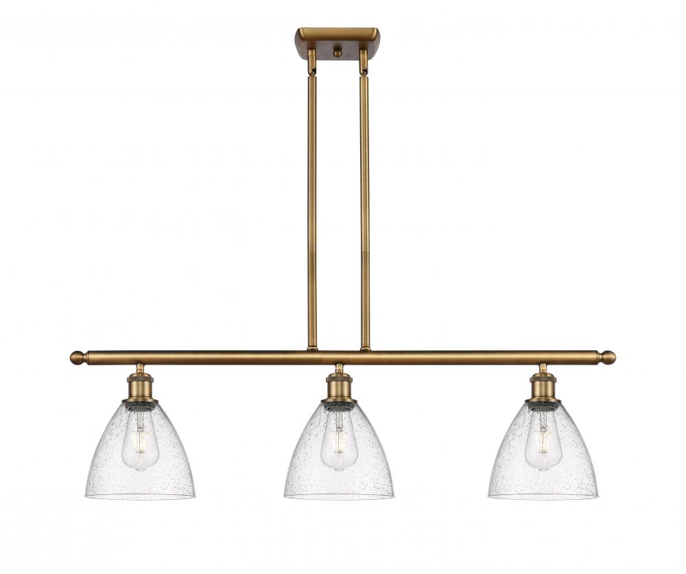 Bristol - 3 Light - 36 inch - Brushed Brass - Stem hung - Island Light