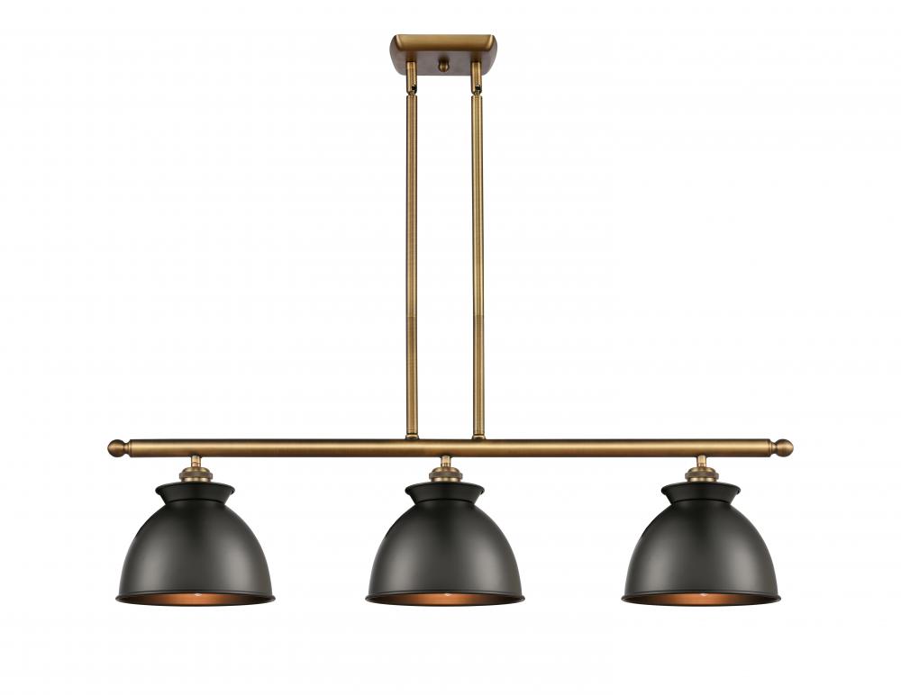 Adirondack - 3 Light - 36 inch - Brushed Brass - Stem hung - Island Light