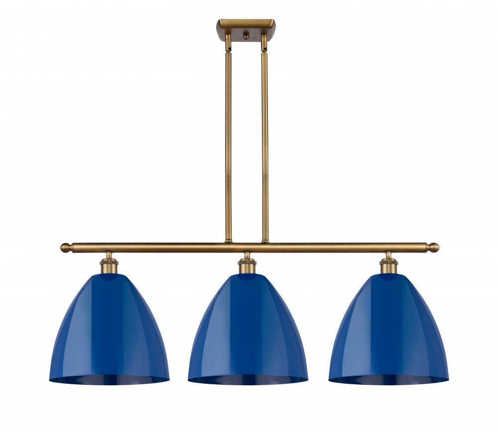 Plymouth - 3 Light - 39 inch - Brushed Brass - Stem hung - Island Light