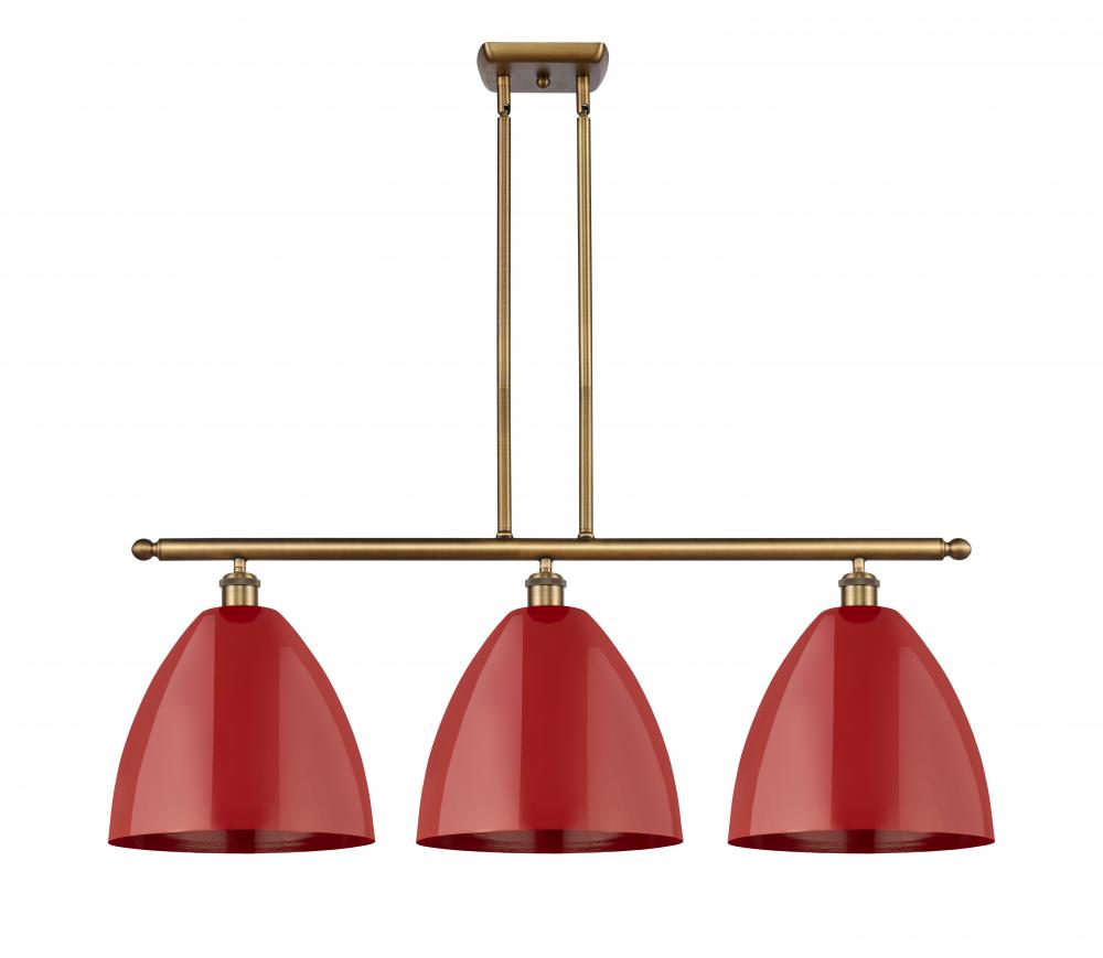 Plymouth - 3 Light - 39 inch - Brushed Brass - Stem hung - Island Light