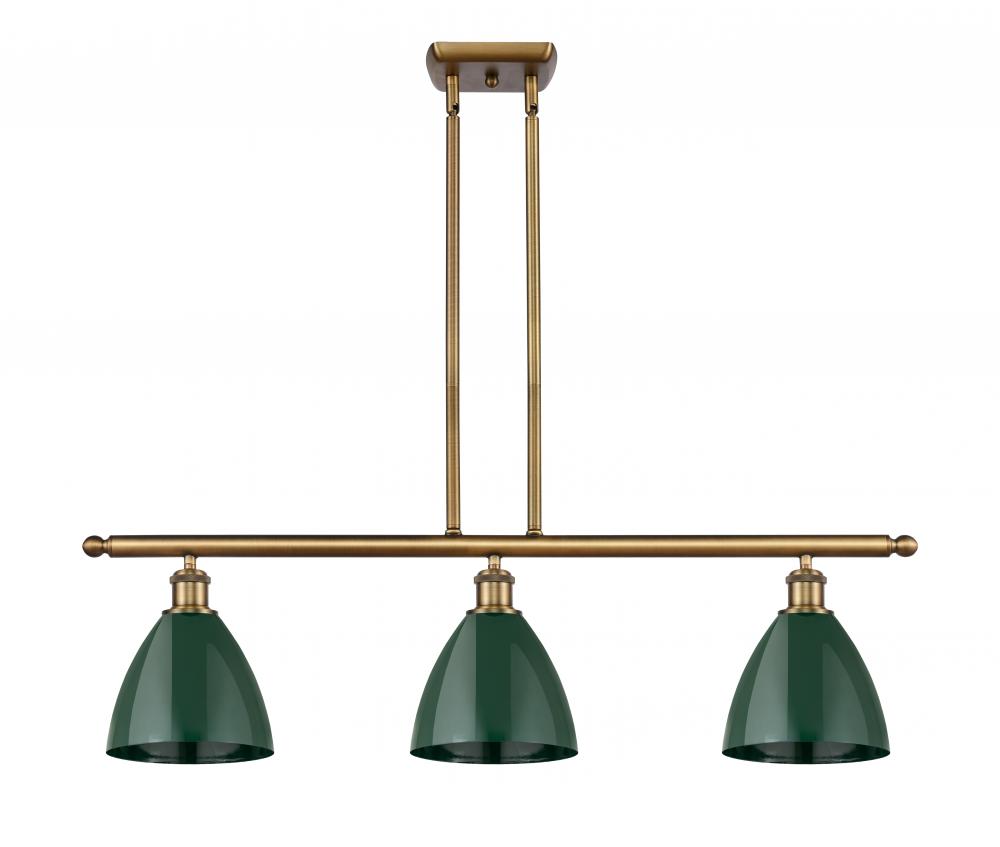Plymouth - 3 Light - 36 inch - Brushed Brass - Stem hung - Island Light