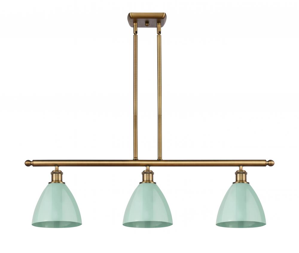 Plymouth - 3 Light - 36 inch - Brushed Brass - Stem hung - Island Light