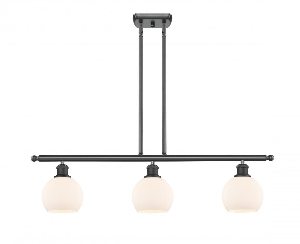 Athens - 3 Light - 36 inch - Matte Black - Stem hung - Island Light