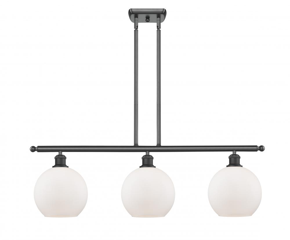 Athens - 3 Light - 36 inch - Matte Black - Stem hung - Island Light