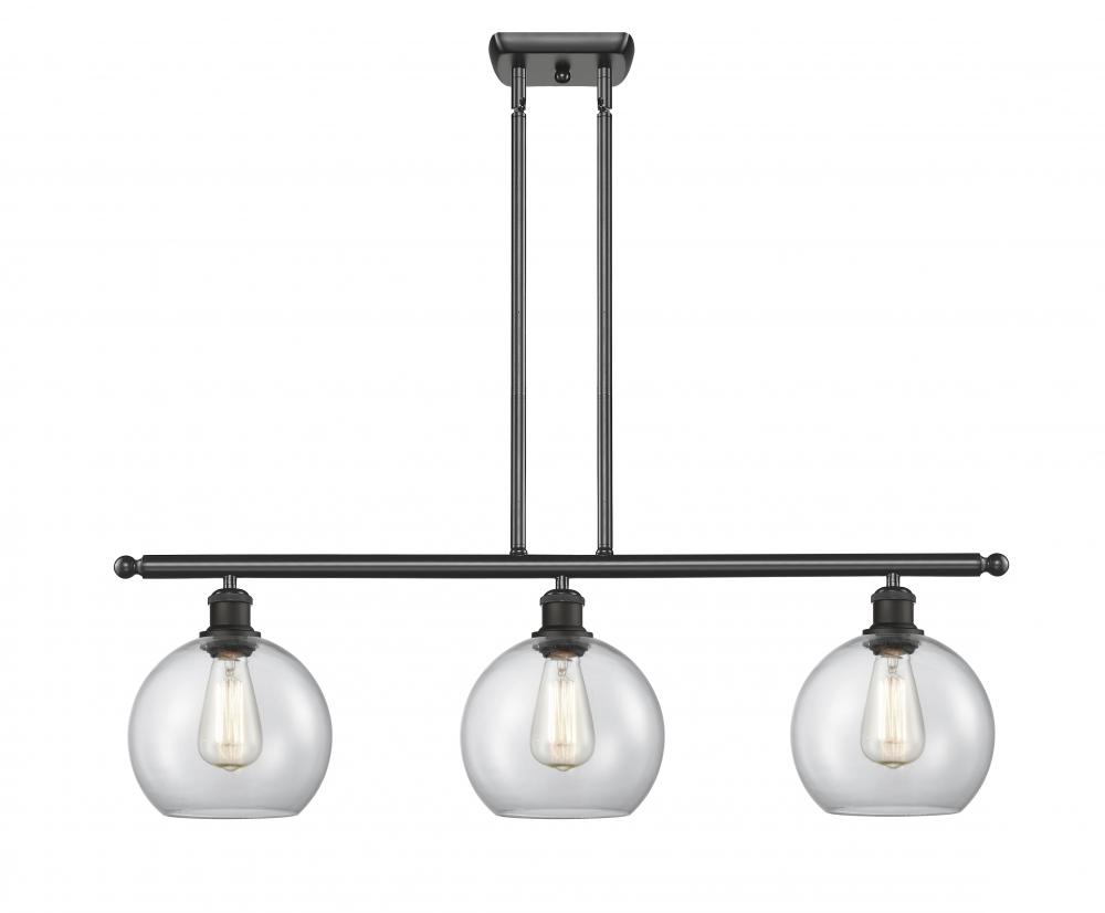 Athens - 3 Light - 36 inch - Matte Black - Stem hung - Island Light