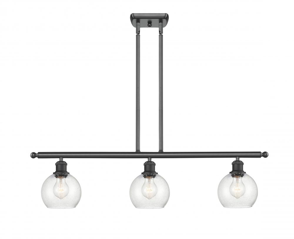 Athens - 3 Light - 36 inch - Matte Black - Stem hung - Island Light