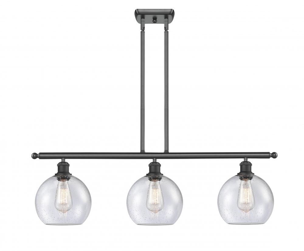 Athens - 3 Light - 36 inch - Matte Black - Stem hung - Island Light