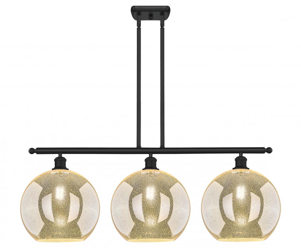 Athens - 3 Light - 38 inch - Matte Black - Stem Hung - Island Light