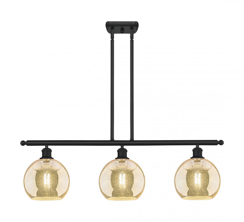 Athens - 3 Light - 36 inch - Matte Black - Stem hung - Island Light