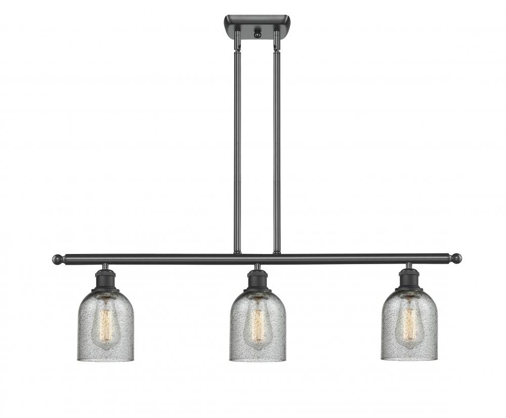 Caledonia - 3 Light - 36 inch - Matte Black - Stem hung - Island Light