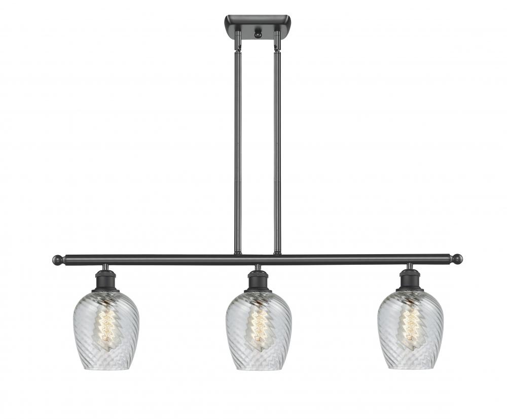 Salina - 3 Light - 36 inch - Matte Black - Stem hung - Island Light