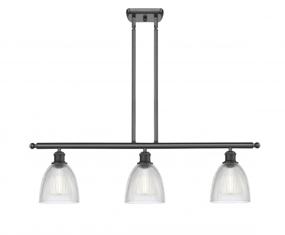 Castile - 3 Light - 36 inch - Matte Black - Stem hung - Island Light