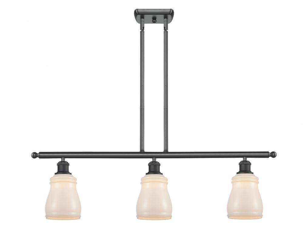 Ellery - 3 Light - 36 inch - Matte Black - Stem hung - Island Light