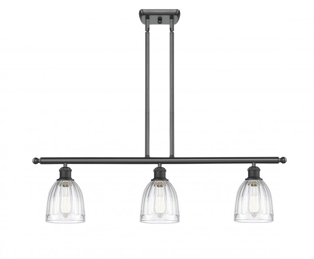 Brookfield - 3 Light - 36 inch - Matte Black - Stem hung - Island Light