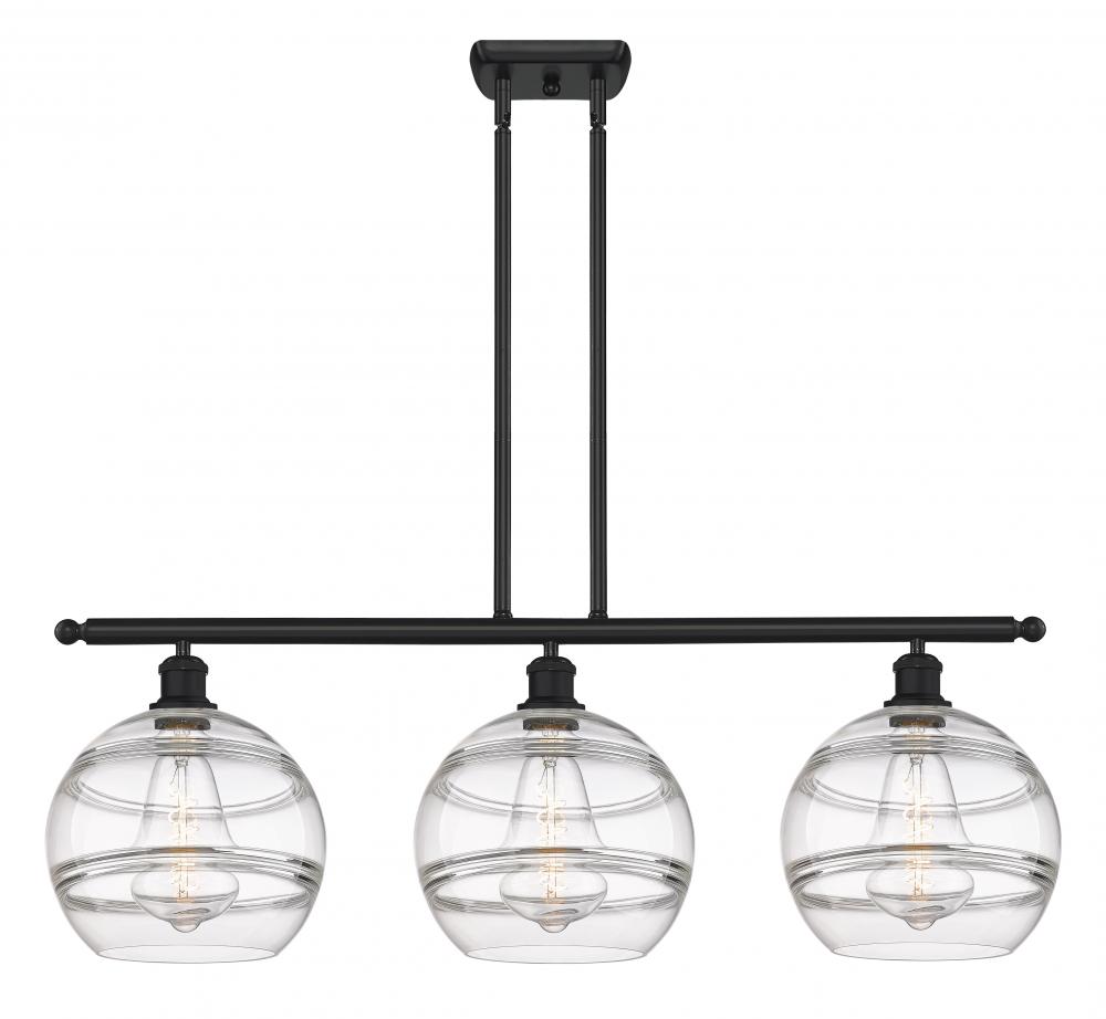 Rochester - 3 Light - 37 inch - Matte Black - Stem hung - Island Light