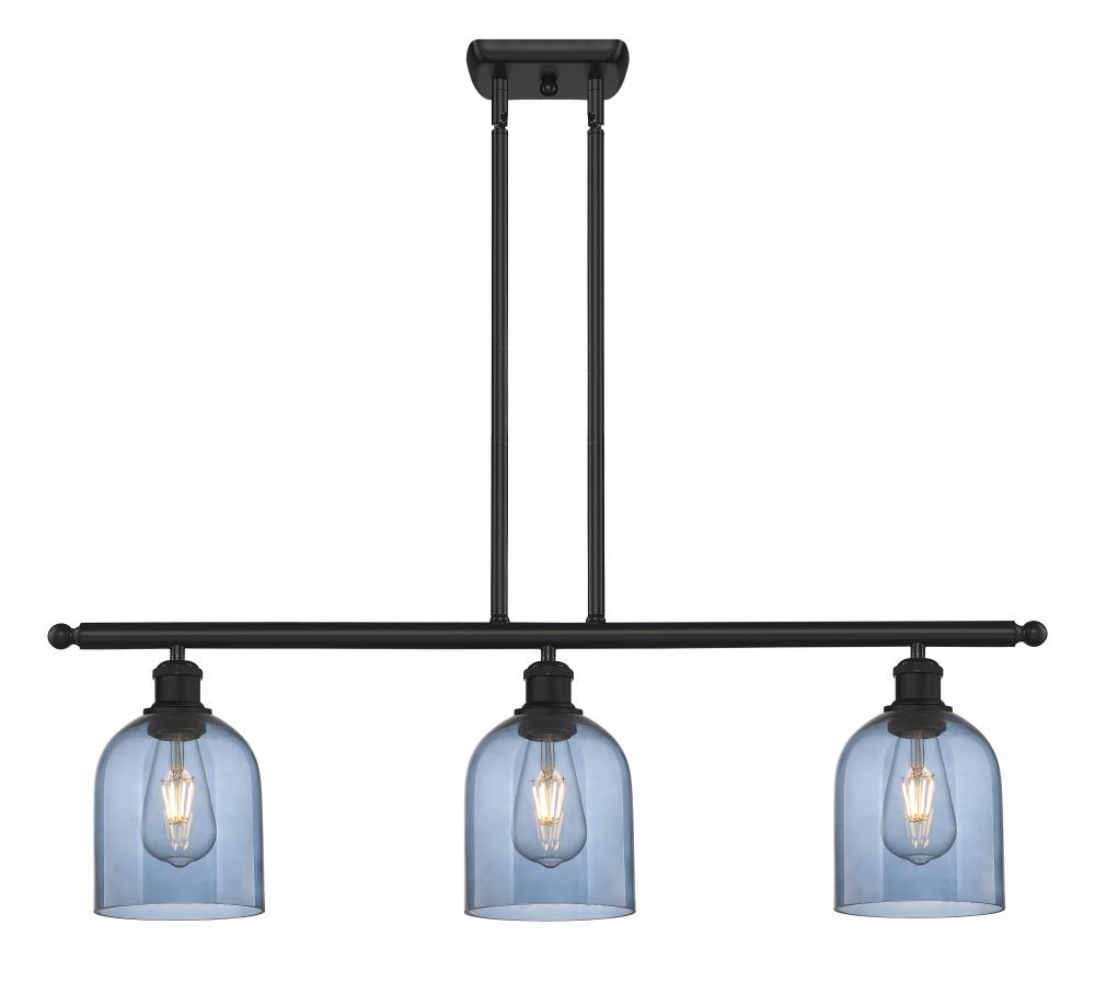 Bella - 3 Light - 36 inch - Matte Black - Stem hung - Island Light