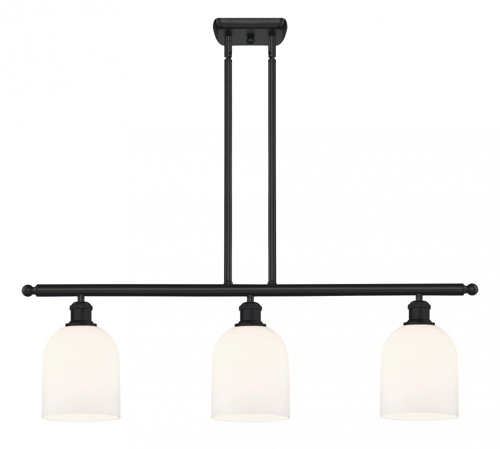 Bella - 3 Light - 36 inch - Matte Black - Stem hung - Island Light
