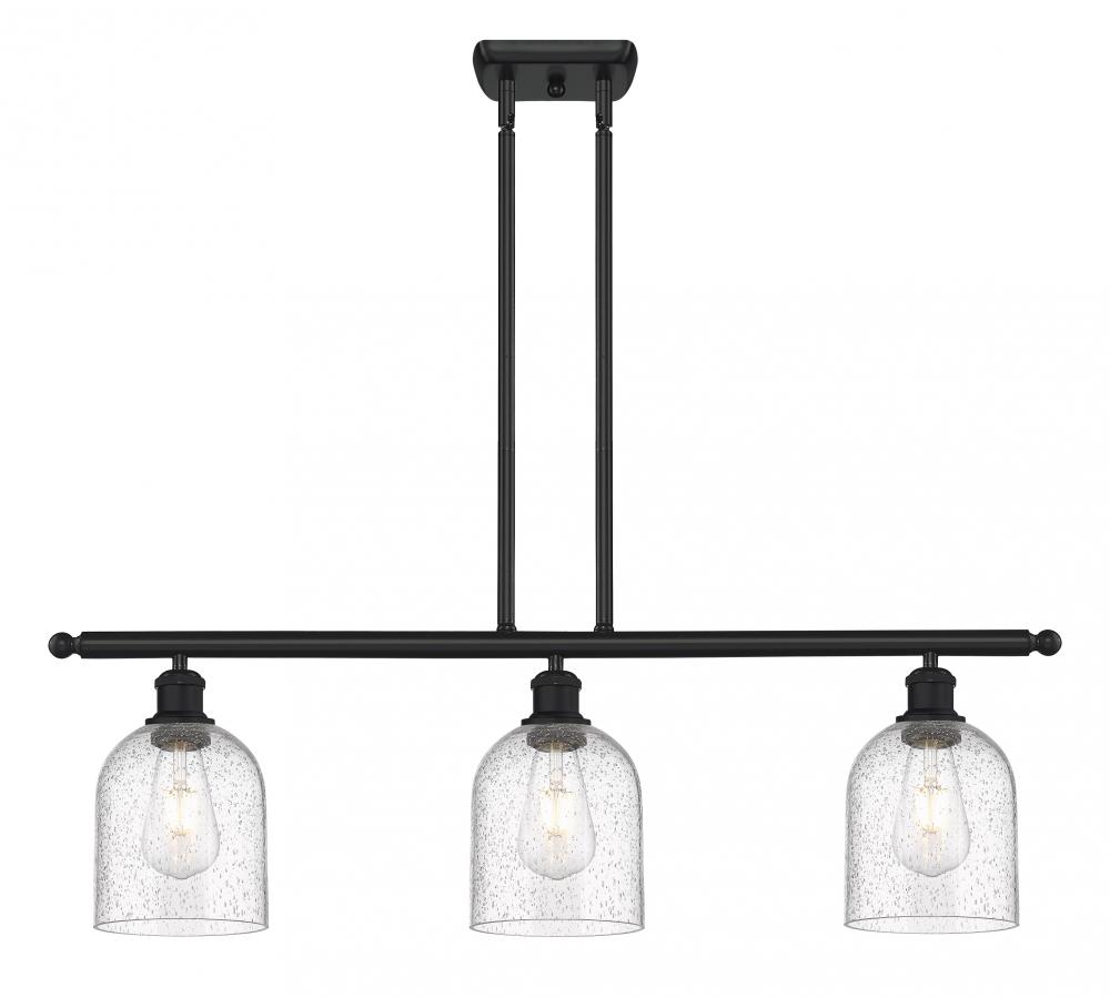 Bella - 3 Light - 36 inch - Matte Black - Stem hung - Island Light