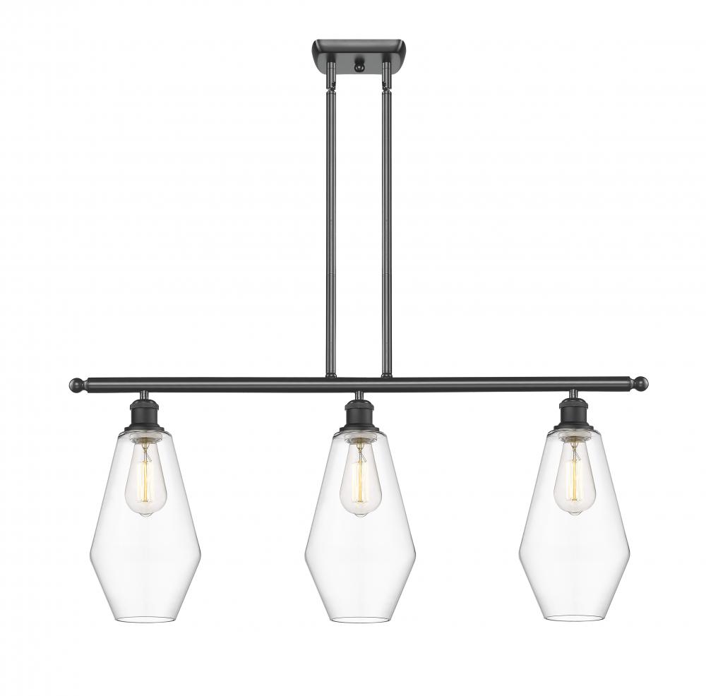 Cindyrella - 3 Light - 36 inch - Matte Black - Stem hung - Island Light