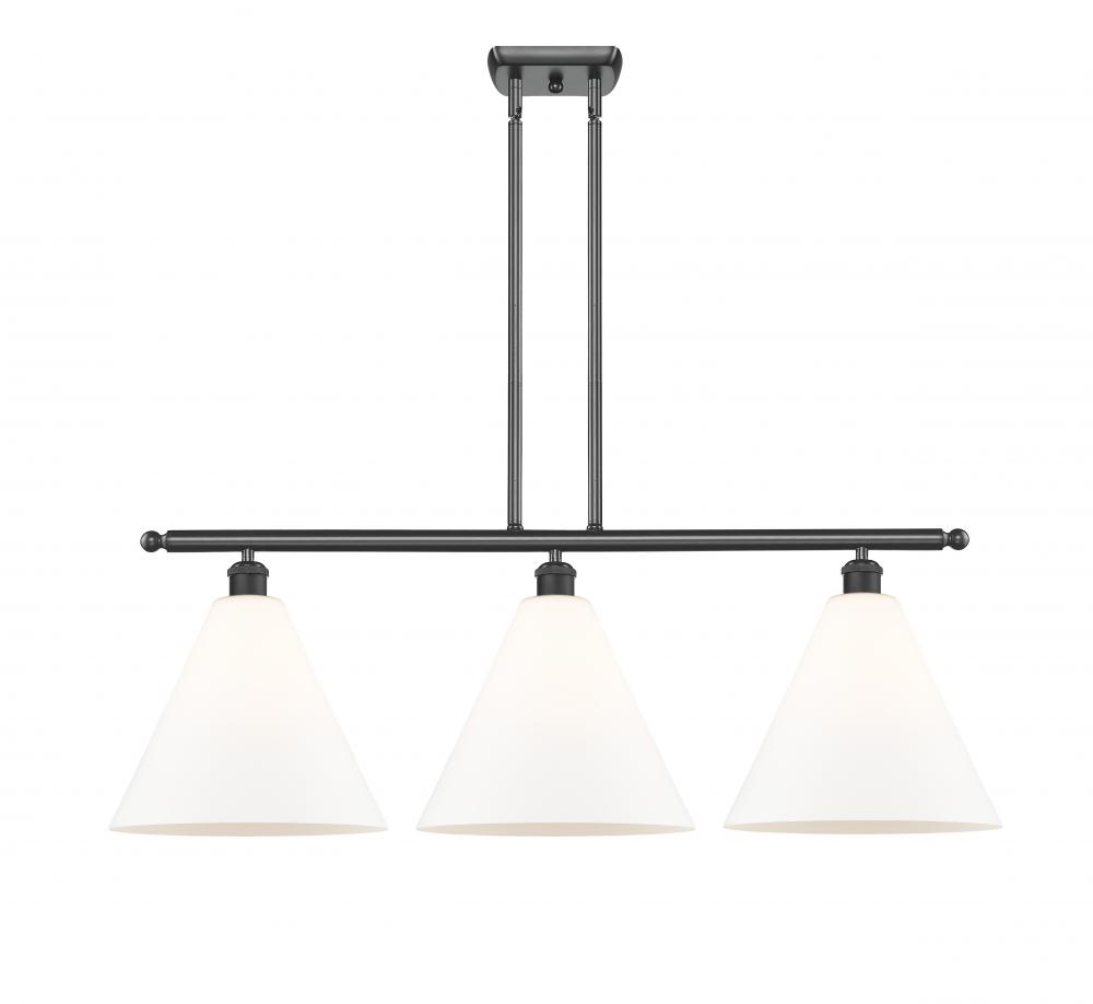 Berkshire - 3 Light - 39 inch - Matte Black - Stem hung - Island Light