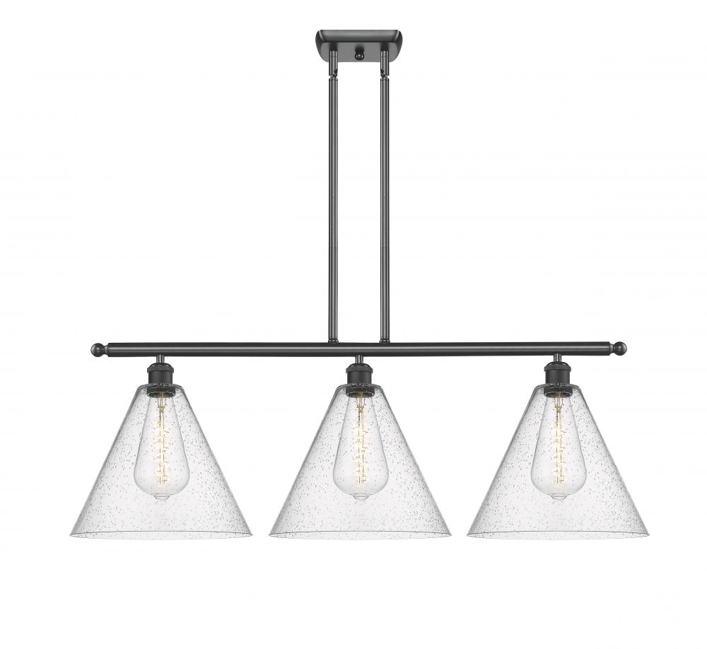 Berkshire - 3 Light - 39 inch - Matte Black - Stem hung - Island Light
