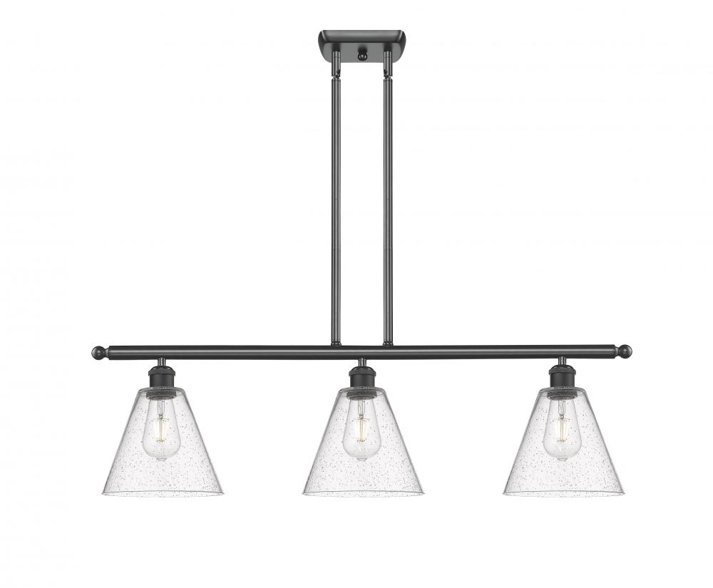 Berkshire - 3 Light - 36 inch - Matte Black - Stem hung - Island Light