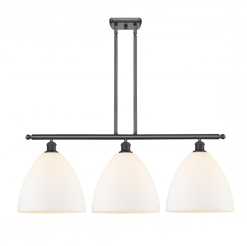 Bristol - 3 Light - 39 inch - Matte Black - Stem hung - Island Light